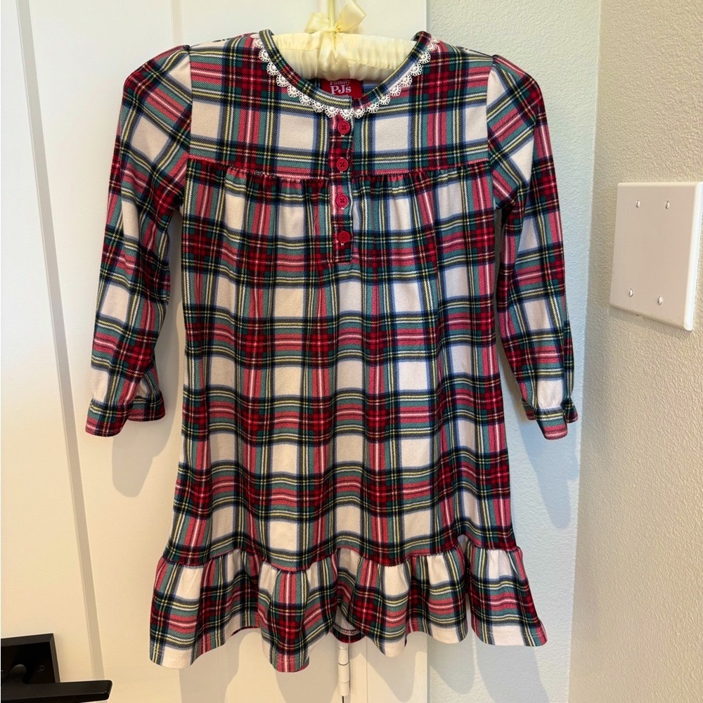Girls Tartan Plaid Pajama Nightgown